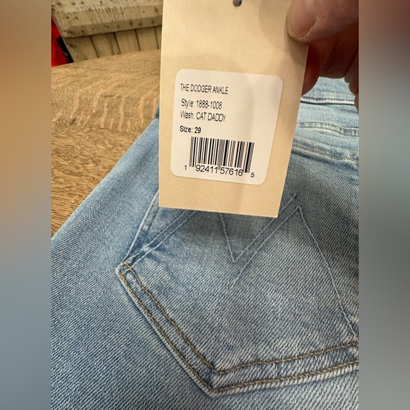 NWT MOTHER The Dodger Ankle Cat Daddy Jeans Denim Light Blue size 29 - Picture 14 of 16